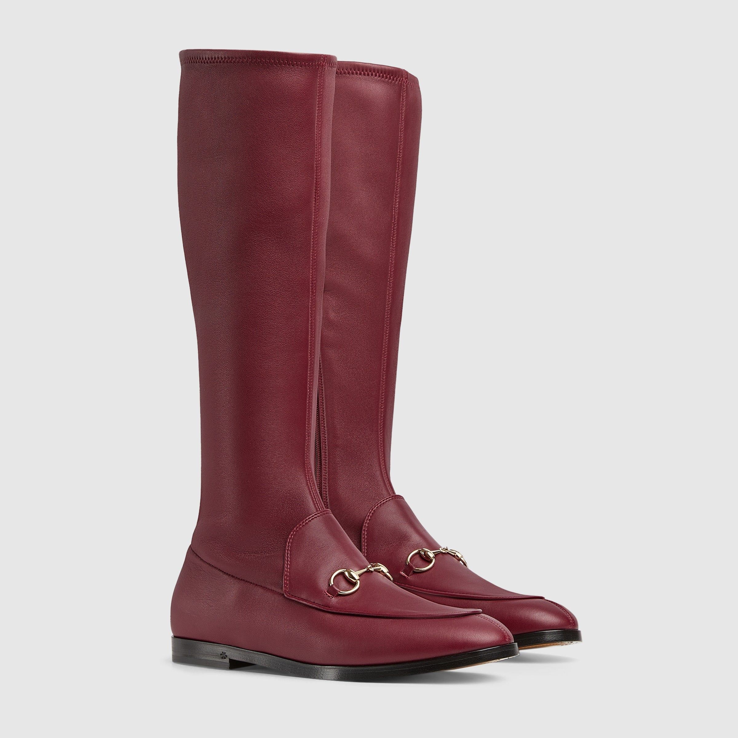 Gucci Gucci Jordaan Horsebit Stretch Leather Boots SIZE 35 Size ONE SIZE - 2 Thumbnail