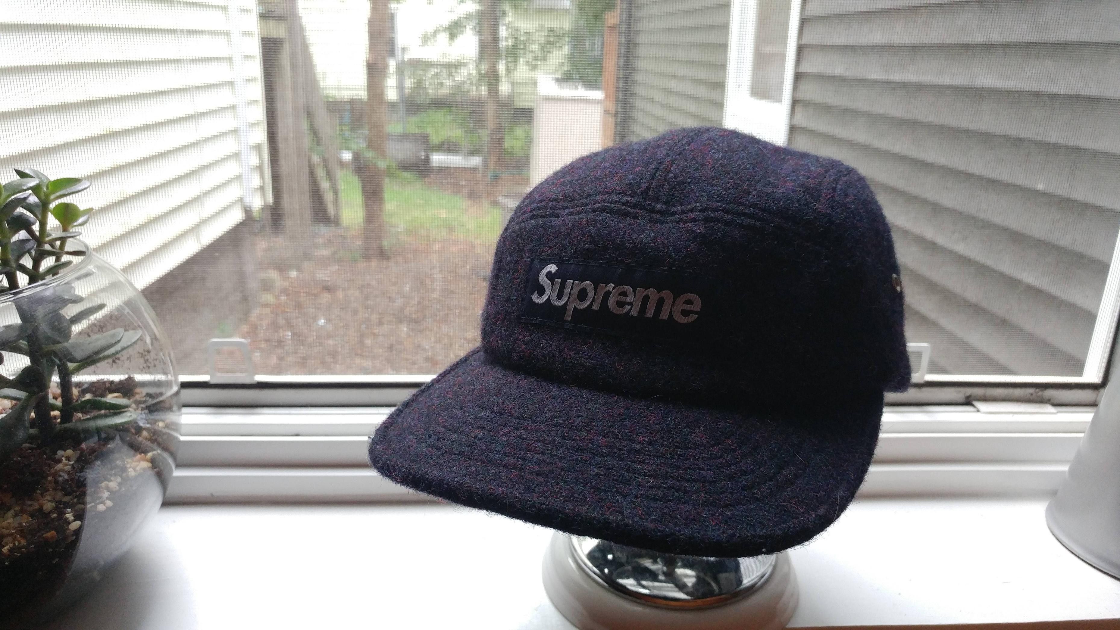 Supreme Harris Tweed Camp Cap Green –