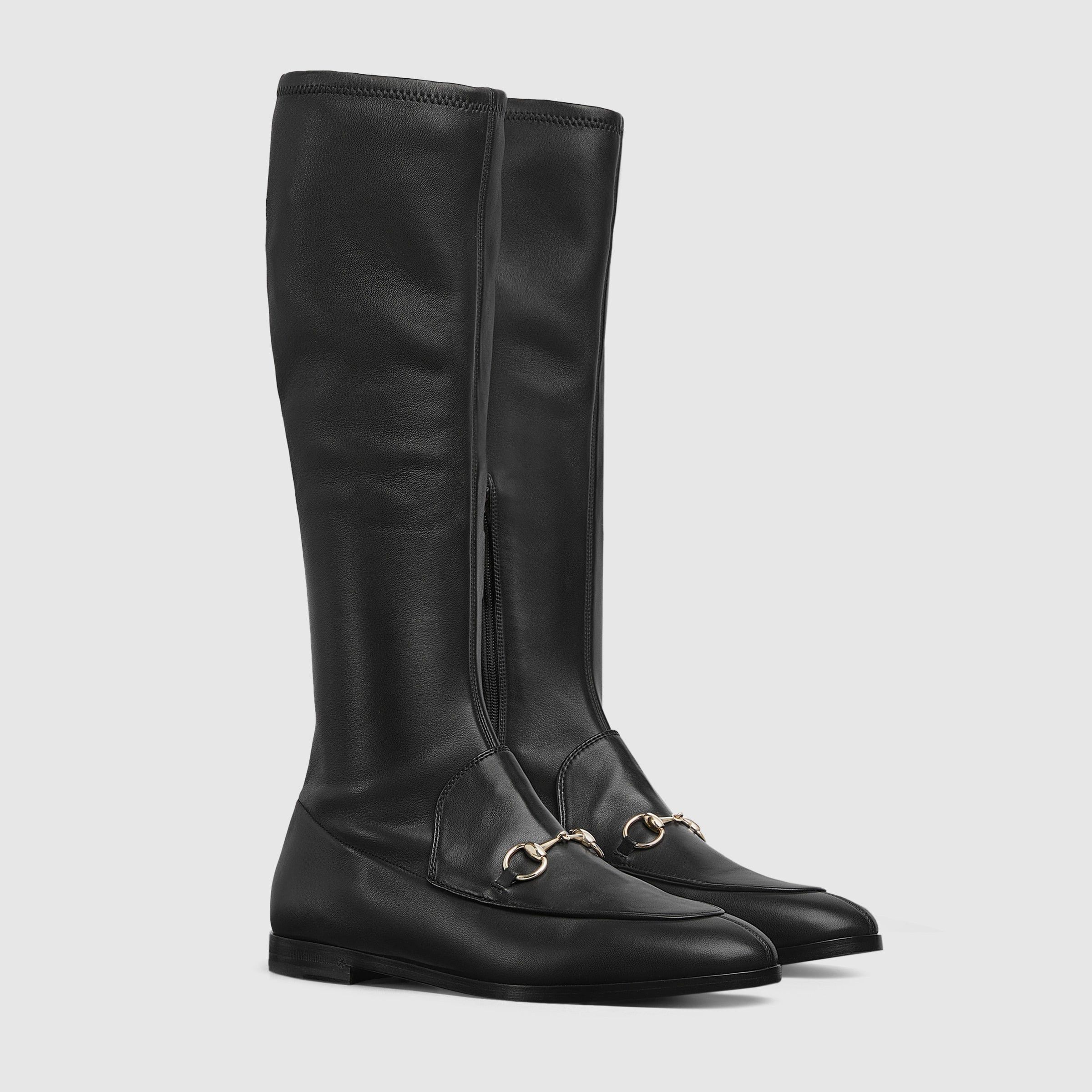 Gucci Gucci Jordaan Horsebit Stretch Leather Boots SIZE 36 Size ONE SIZE - 2 Thumbnail