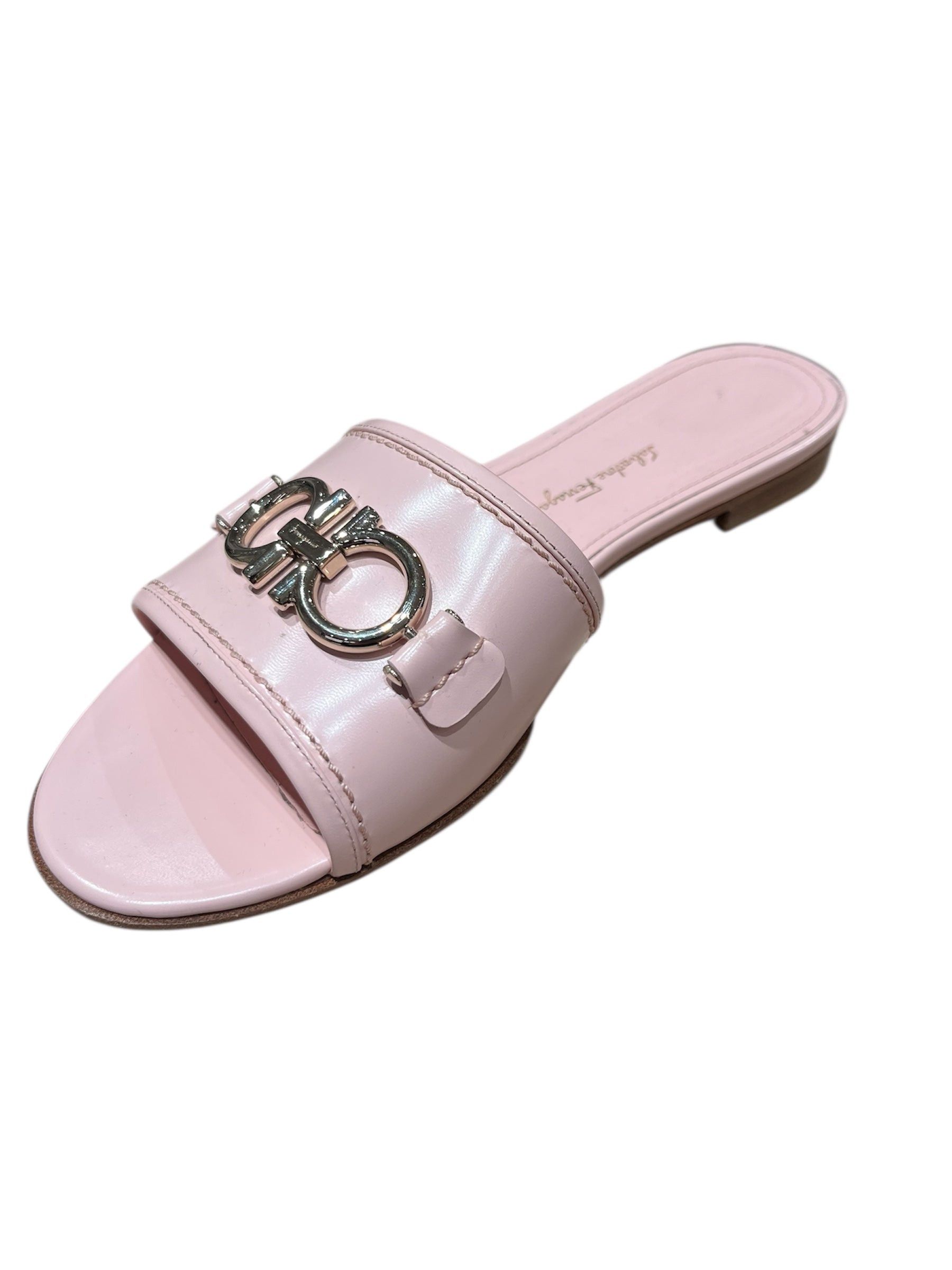 Salvatore Ferragamo Ferragamo Logo Rhodes Slide Sandals SIZE 8 Size ONE SIZE - 2 Thumbnail