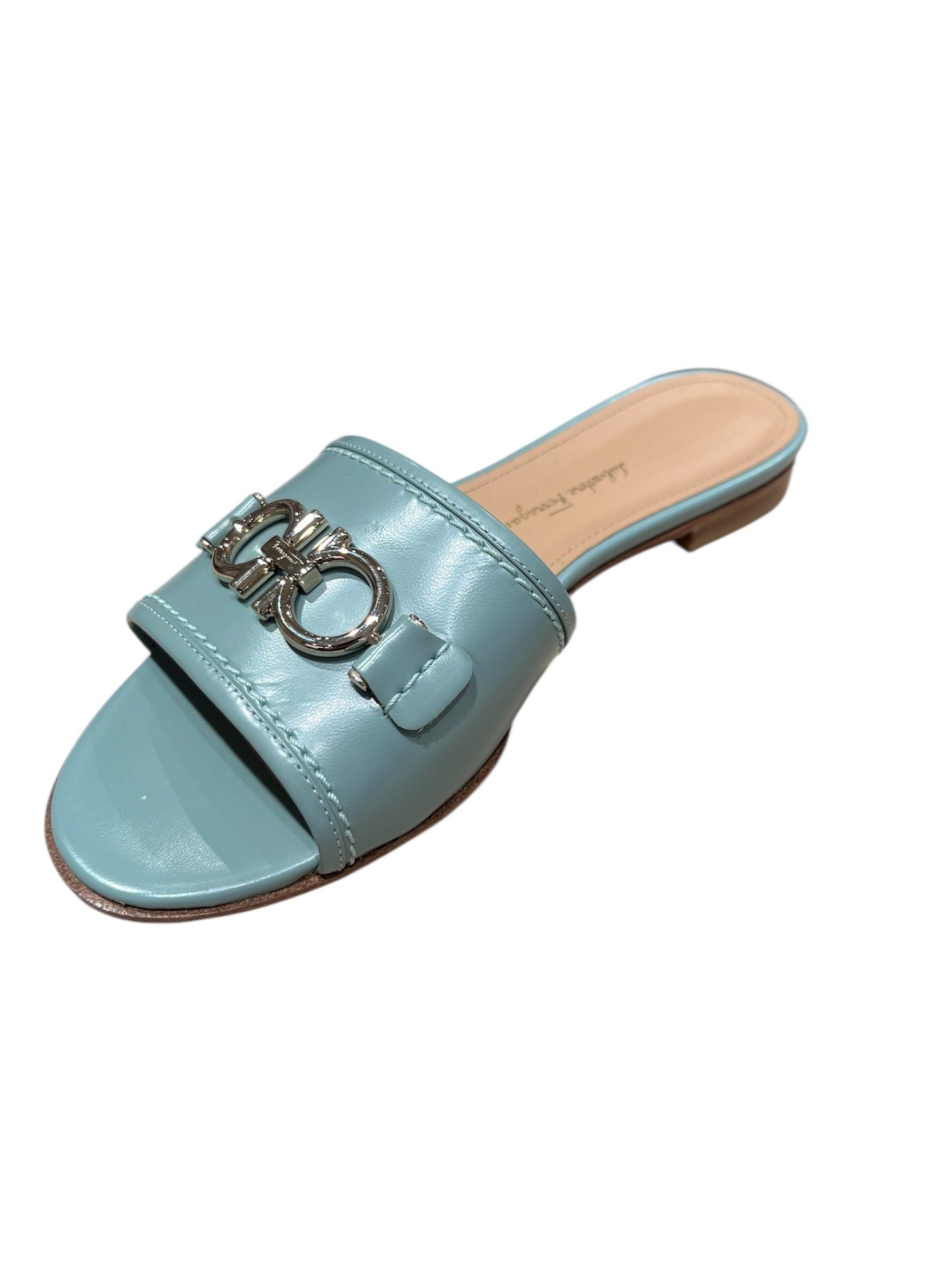 Salvatore Ferragamo Ferragamo Logo Rhodes Slide Sandals SIZE 8 Size ONE SIZE - 2 Thumbnail