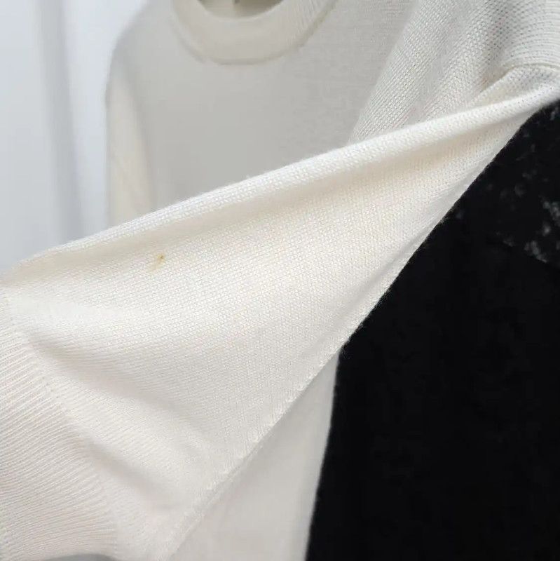 Dior Dior Women's Cream Wool Short Sleeve Sweater 0089 Size S / US 4 / IT 40 - 7 Thumbnail