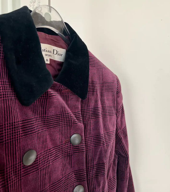 Dior Dior Women's Violet Double-Breasted Coat 0089 Size M / US 6-8 / IT 42-44 - 3 Thumbnail
