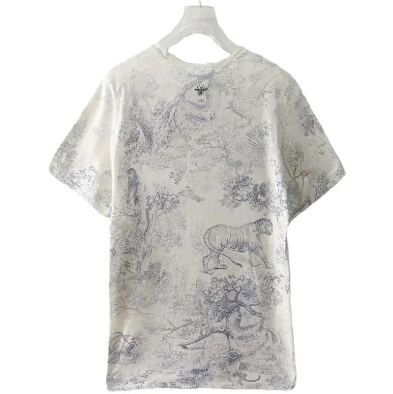 Dior Dior Women's White Cotton T-Shirt 0089 Size S / US 4 / IT 40 - 2 Thumbnail