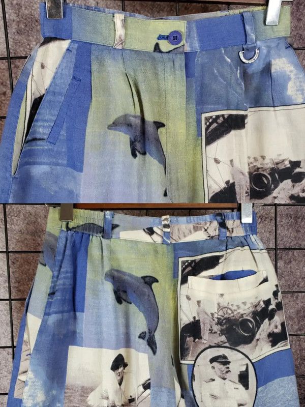 Dior Dior Casual Blue Linen Blend Summer Shorts 0089 Size 23" - 3 Thumbnail