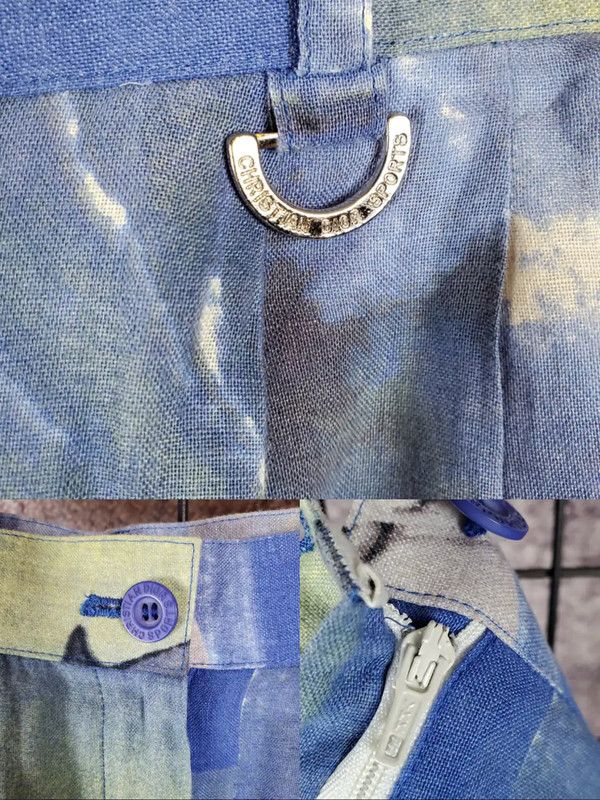 Dior Dior Casual Blue Linen Blend Summer Shorts 0089 Size 23" - 7 Thumbnail
