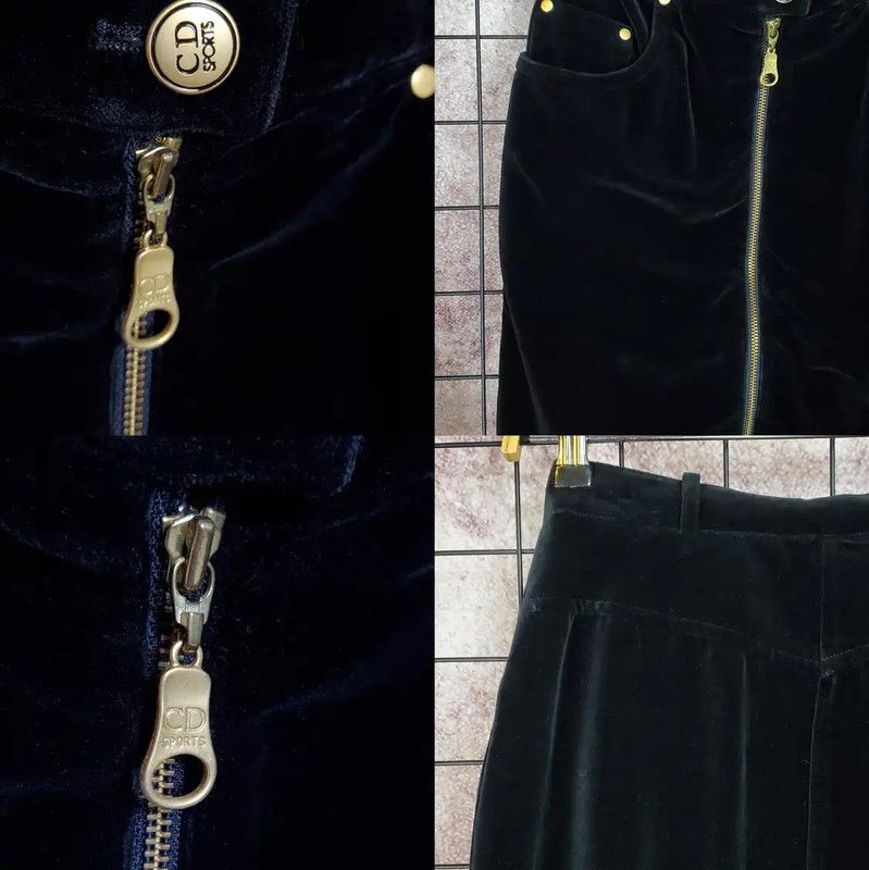 Dior Black Cotton Blend Midi Skirt 0089