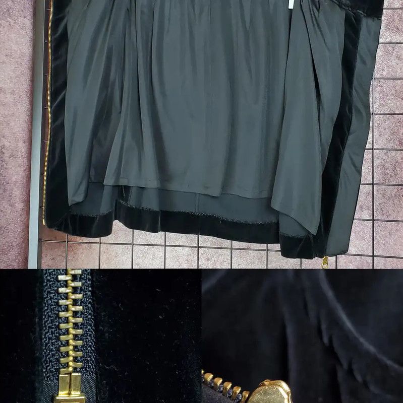 Dior Black Cotton Blend Midi Skirt 0089