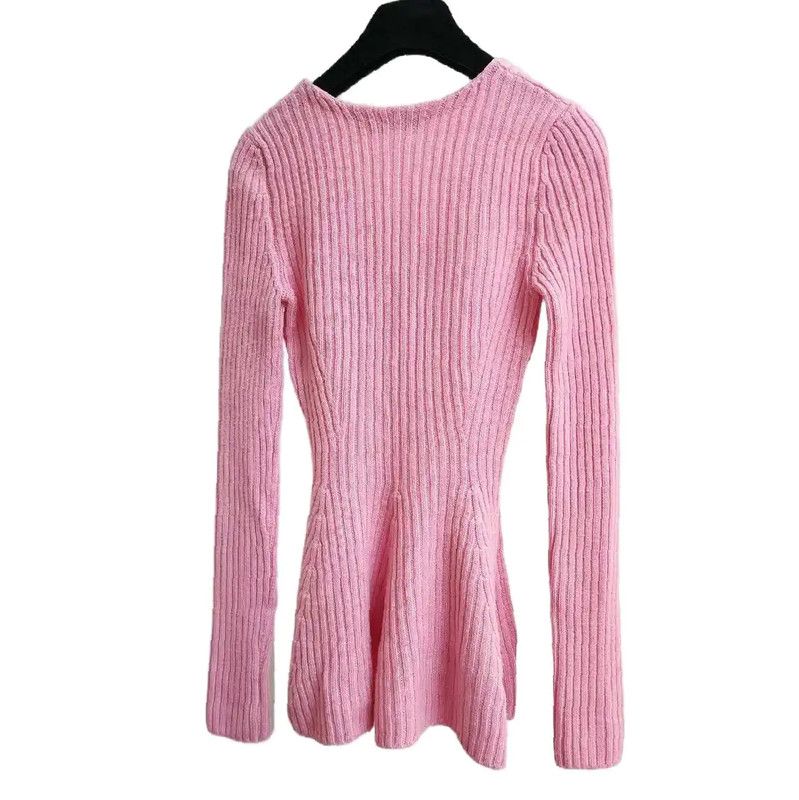 Dior Dior Pink Wool Long Sleeve Knit Top 0089 Size S / US 4 / IT 40 - 7 Thumbnail