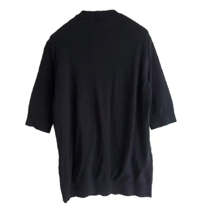 Dior Dior Black Wool Print Short Sleeve Sweater 0089 Size S / US 4 / IT 40 - 3 Thumbnail