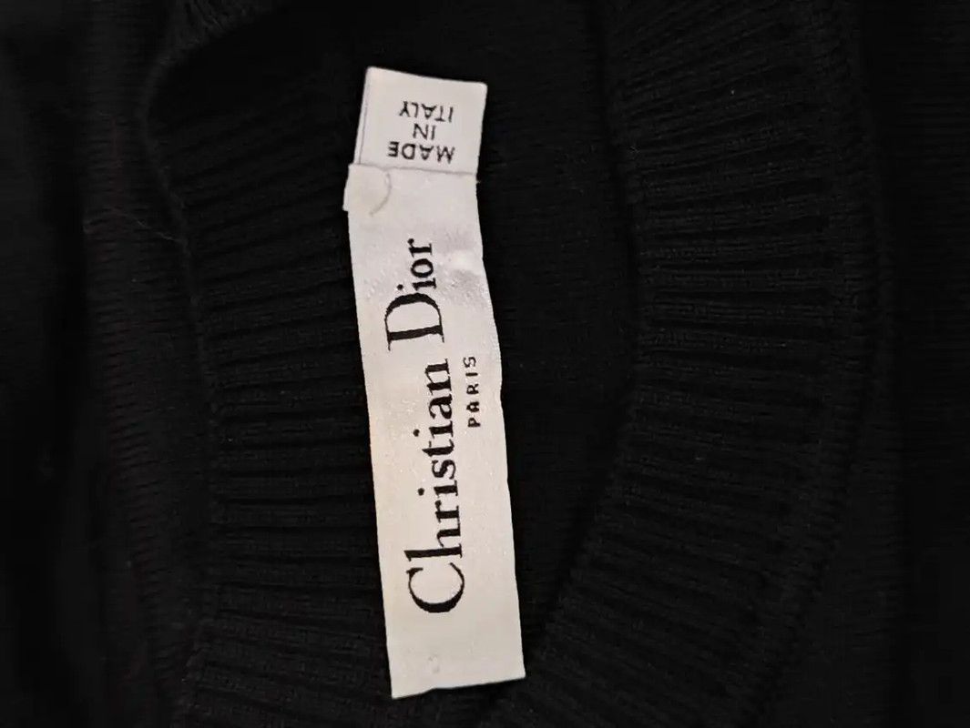 Dior Dior Black Wool Print Short Sleeve Sweater 0089 Size S / US 4 / IT 40 - 5 Thumbnail