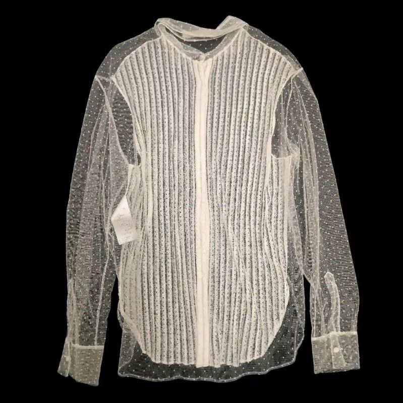 Dior Dior Long Sleeve White Sheer Blouse 0089 Size M / US 6-8 / IT 42-44 - 2 Thumbnail