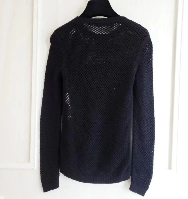 Dior Dior Black Cotton Embroidered Long Sleeve Top 0089 Size XS / US 0-2 / IT 36-38 - 5 Thumbnail