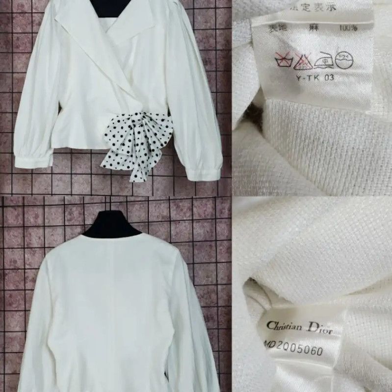 Dior Dior Polka Dot Short Sleeve Shirt 0089 Size M / US 6-8 / IT 42-44 - 3 Thumbnail