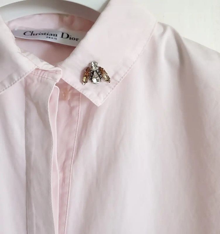 Dior Dior Pink Cotton Long Sleeve Dress XS 0089 Size XS / US 0-2 / IT 36-38 - 3 Thumbnail