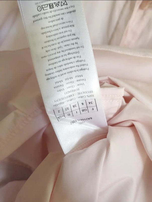 Dior Dior Pink Cotton Long Sleeve Dress XS 0089 Size XS / US 0-2 / IT 36-38 - 4 Thumbnail