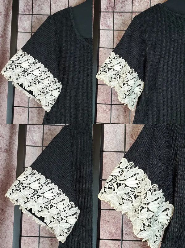 Dior Dior Summer Black Lace Short Sleeve Top 0089 Size L / US 10 / IT 46 - 4 Thumbnail