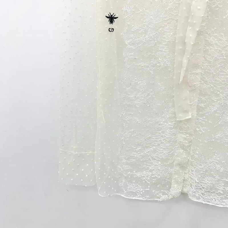 Dior Dior White Nylon Women's Shirt 0089 Size S / US 4 / IT 40 - 4 Thumbnail
