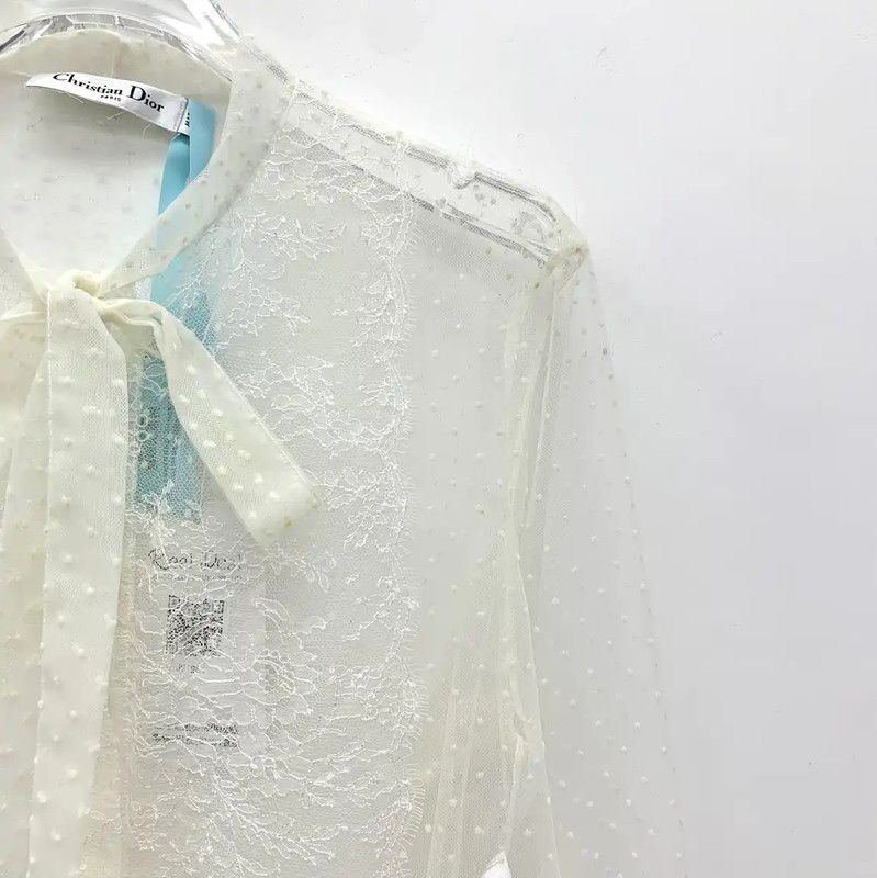 Dior Dior White Nylon Women's Shirt 0089 Size S / US 4 / IT 40 - 3 Thumbnail