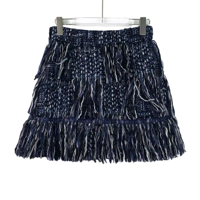 Dior Dior Blue Wool Women's Skirt 0089 Size 23" - 2 Thumbnail