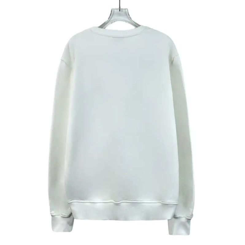 Dior Dior Women's White Cotton Sweatshirt with Bee 0089 Size L / US 10 / IT 46 - 2 Thumbnail