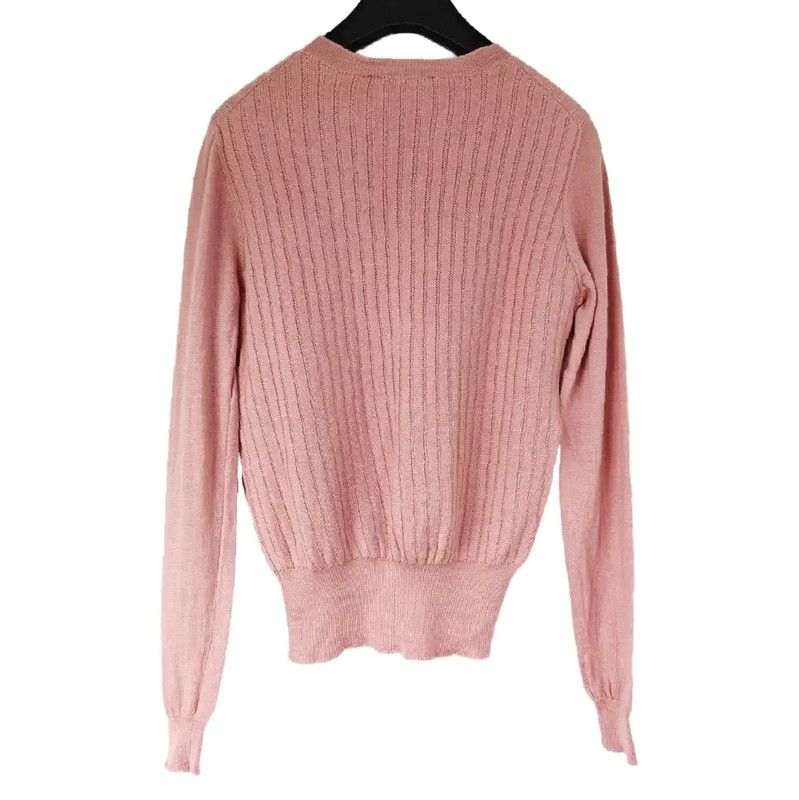 Dior Dior Pink Cashmere Long Sleeve Sweater 0089 Size S / US 4 / IT 40 - 2 Thumbnail