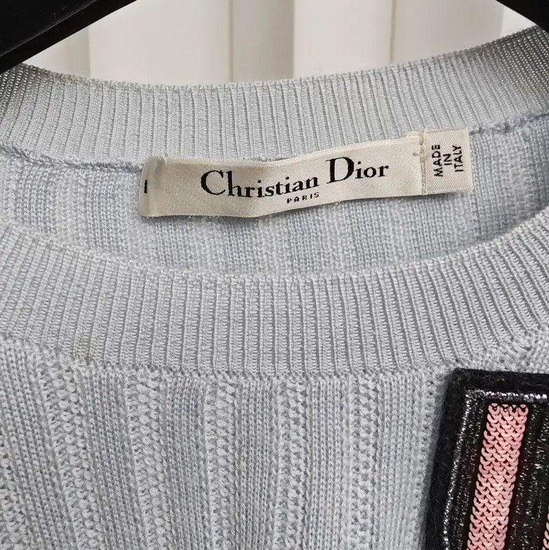 Dior Dior Light Blue Wool Long Sleeve Sweater 0089 Size XS / US 0-2 / IT 36-38 - 6 Thumbnail