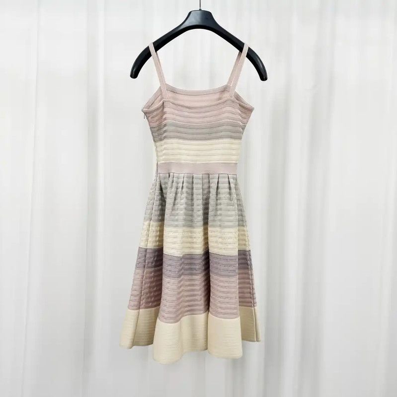 Dior Dior Pleated Silk Sleeveless Dress for Summer 0089 Size S / US 4 / IT 40 - 2 Thumbnail