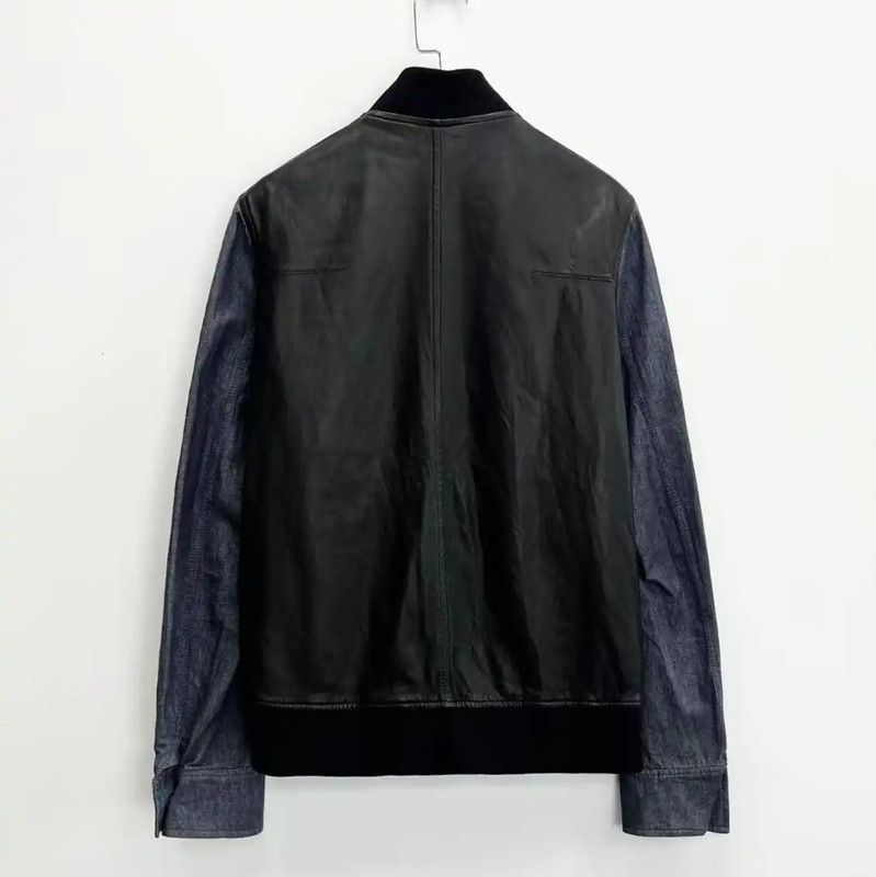 Dior Dior Black Leather Striped Jacket for Women 0089 Size XS / US 0-2 / IT 36-38 - 2 Thumbnail