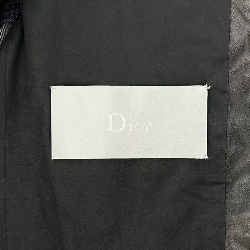 Dior Dior Black Leather Striped Jacket for Women 0089 Size XS / US 0-2 / IT 36-38 - 3 Thumbnail
