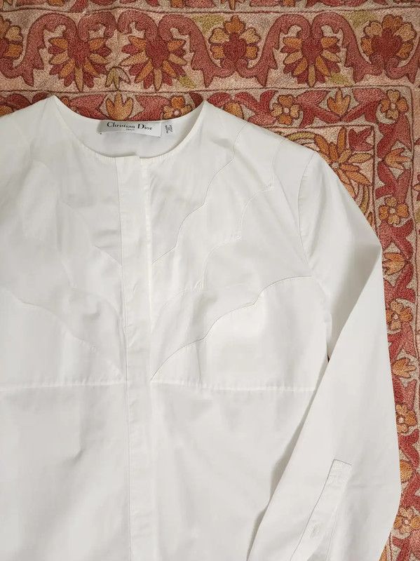 Dior Dior White Long Sleeve Dress for Women 0089 Size XS / US 0-2 / IT 36-38 - 4 Thumbnail
