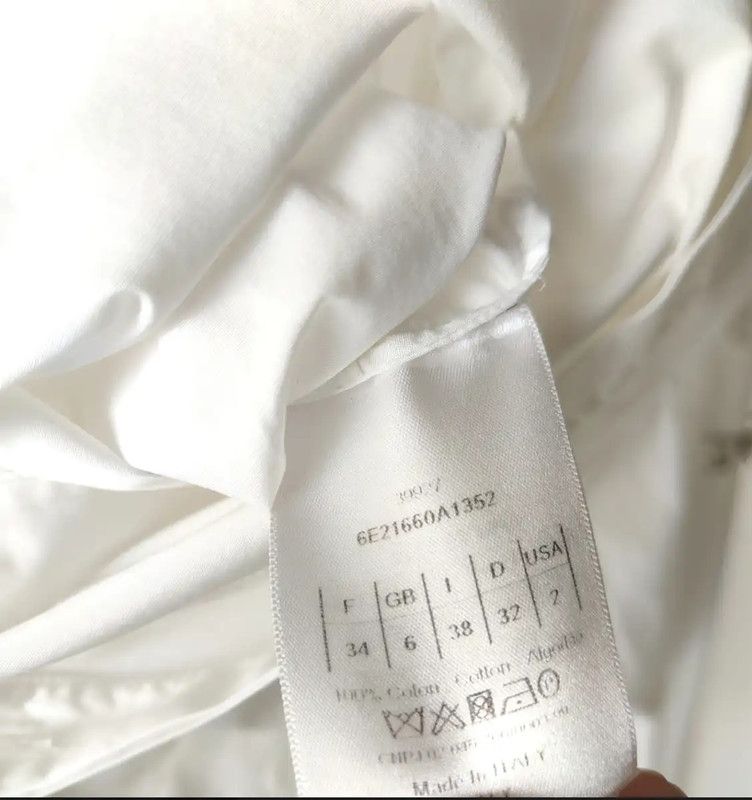 Dior Dior White Long Sleeve Dress for Women 0089 Size XS / US 0-2 / IT 36-38 - 3 Thumbnail