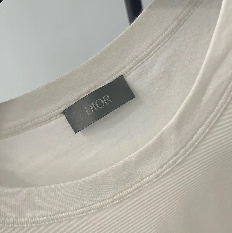 Dior Dior White Cotton Women’s Short Sleeve T-Shirt 0089 Size XXL / US 16-18 / IT 52-54 - 3 Thumbnail