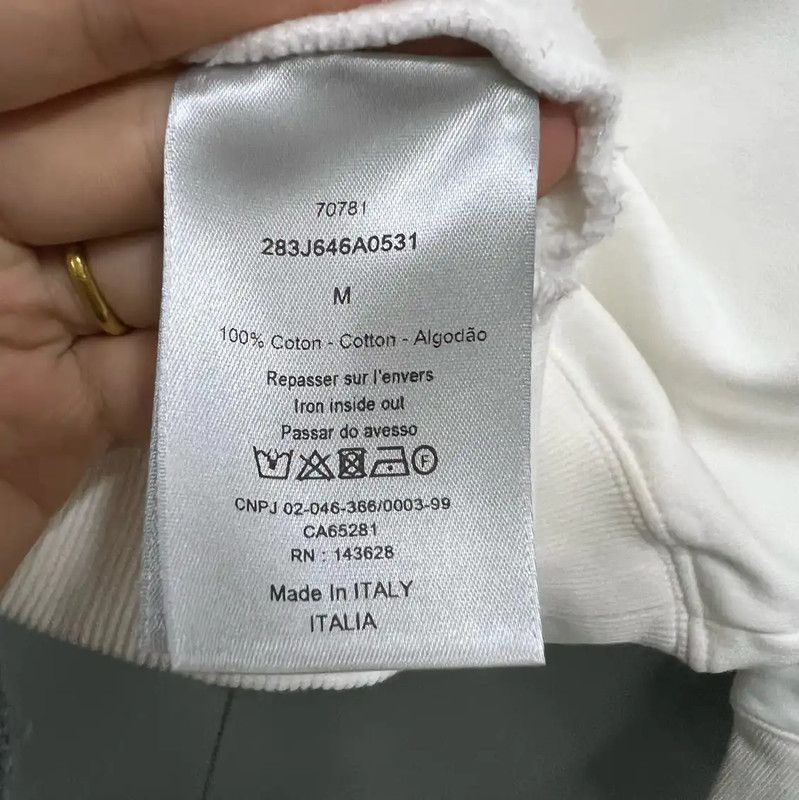 Dior Dior Logo White Cropped Sweatshirt for Women 0089 Size M / US 6-8 / IT 42-44 - 4 Thumbnail