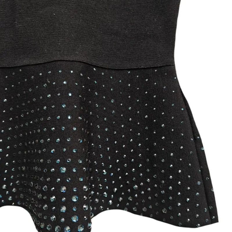 Dior Dior Women's Black Wool Short Sleeve Top 0089 Size S / US 4 / IT 40 - 5 Thumbnail