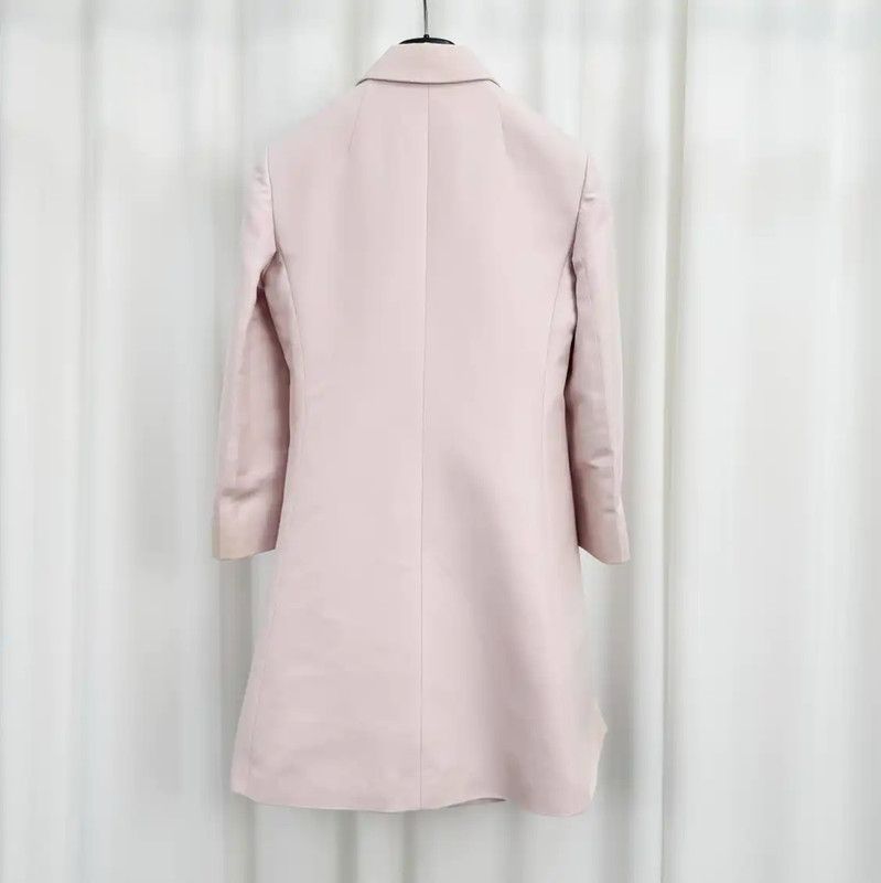 Dior Dior Pink Cotton Blend Long Coat for Women 0089 Size XS / US 0-2 / IT 36-38 - 2 Thumbnail