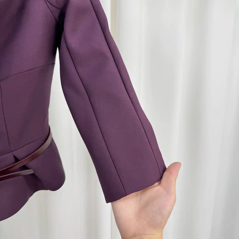 Dior Dior Wine Red Wool Blend Ladies Jacket 0089 Size S / US 4 / IT 40 - 4 Thumbnail