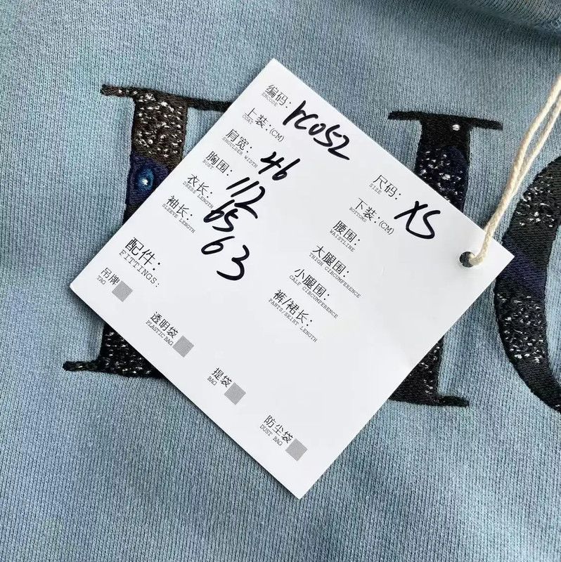 Dior Dior Women's Light Blue Cotton Sweatshirt 0089 Size XS / US 0-2 / IT 36-38 - 7 Thumbnail