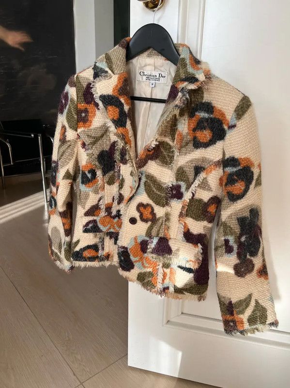 Dior Dior Women's Jacket in Yellow Floral Print 0089 Size M / US 6-8 / IT 42-44 - 2 Thumbnail