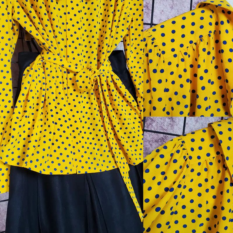 Dior Dior Yellow Polka Dot Long Sleeve Shirt 0089 Size M / US 6-8 / IT 42-44 - 5 Thumbnail
