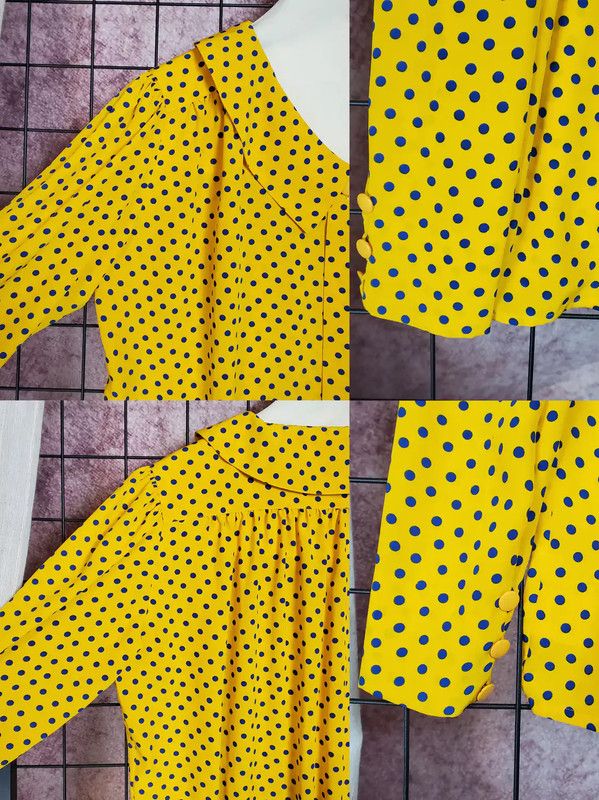 Dior Dior Yellow Polka Dot Long Sleeve Shirt 0089 Size M / US 6-8 / IT 42-44 - 6 Thumbnail