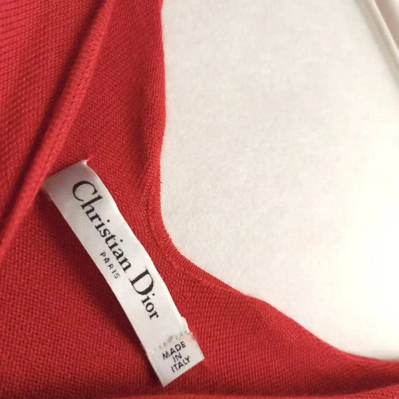 Dior Dior Red Wool Long Sleeve Top for Women 0089 Size XS / US 0-2 / IT 36-38 - 5 Thumbnail