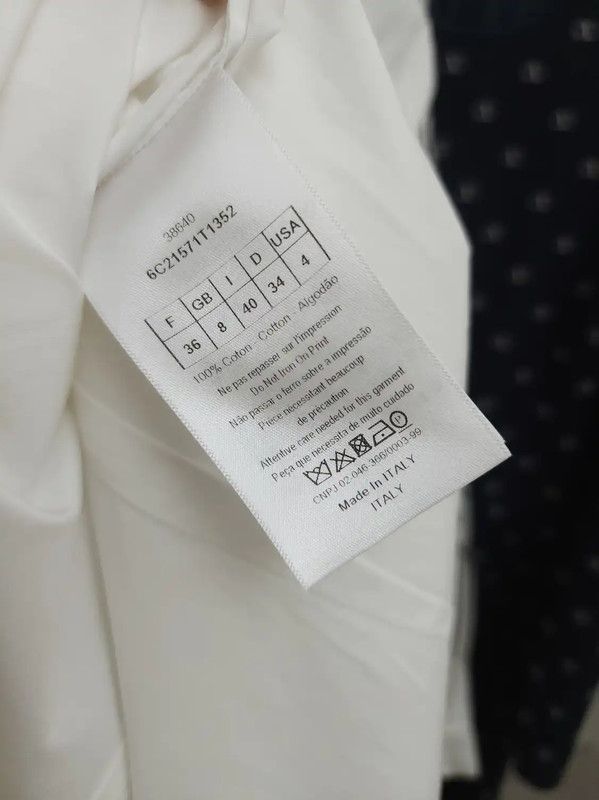 Dior Dior White Cotton Long Sleeve Dress 0089 Size S / US 4 / IT 40 - 8 Thumbnail