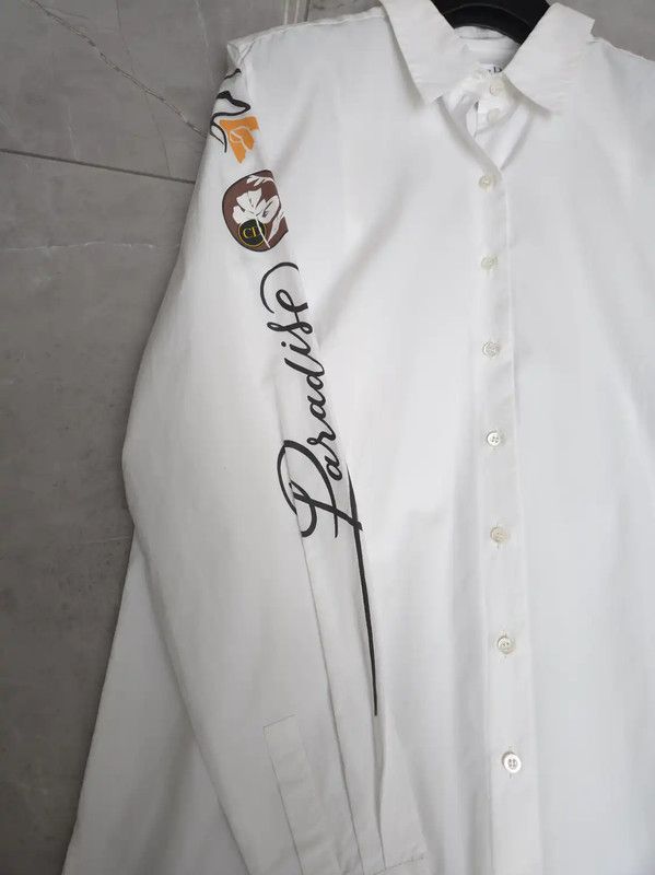 Dior Dior White Cotton Long Sleeve Dress 0089 Size S / US 4 / IT 40 - 3 Thumbnail