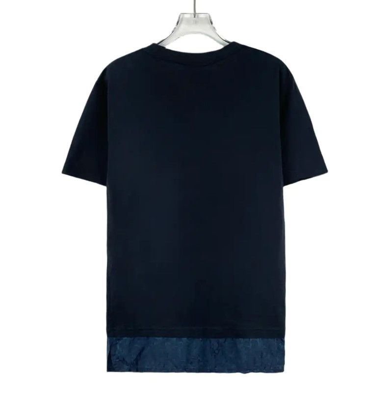 Dior Dior Dark Blue Cotton Women's T-Shirt 0089 Size XS / US 0-2 / IT 36-38 - 2 Thumbnail