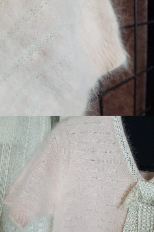 Dior Dior Light Pink Wool Blend Short Sleeve Top 0089 Size M / US 6-8 / IT 42-44 - 8 Thumbnail
