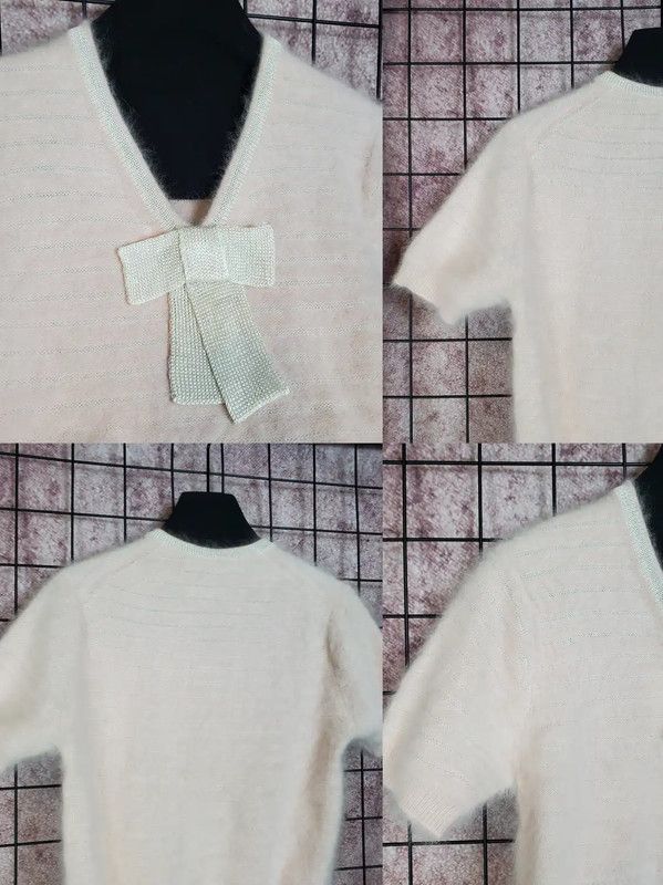Dior Dior Light Pink Wool Blend Short Sleeve Top 0089 Size M / US 6-8 / IT 42-44 - 3 Thumbnail
