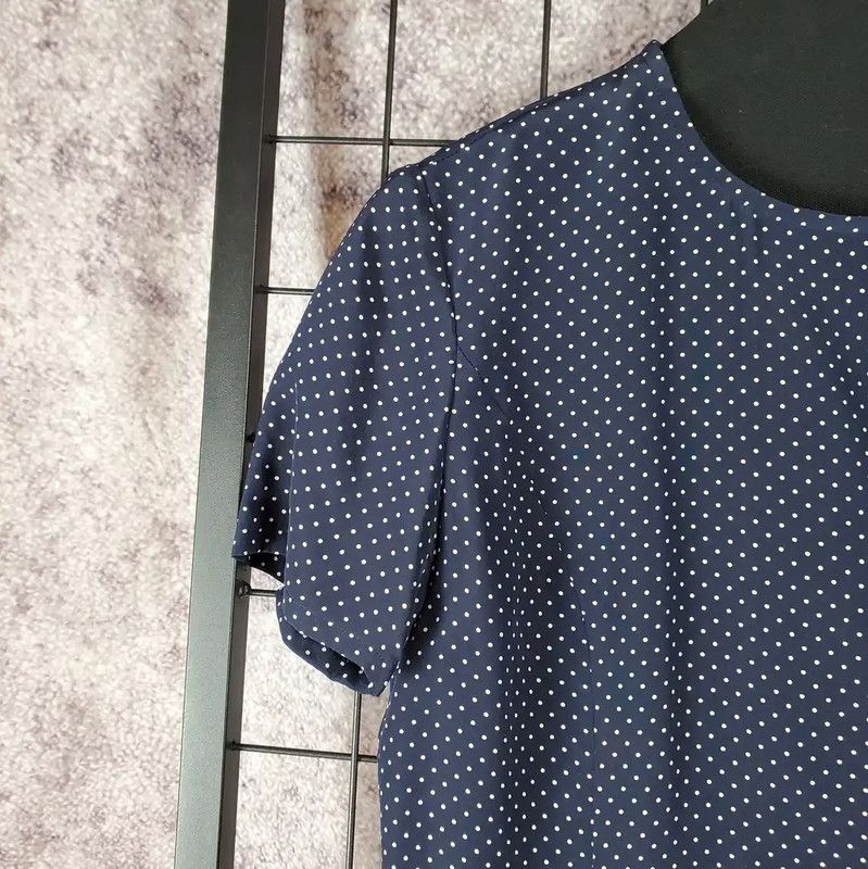 Dior Dior Summer Dark Blue Polka Dot Top 0089 Size S / US 4 / IT 40 - 4 Thumbnail