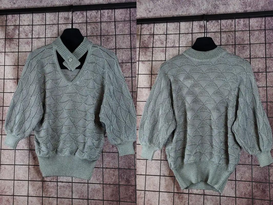 Dior Dior Summer Gray Cotton Blend Top 0089 Size M / US 6-8 / IT 42-44 - 4 Thumbnail