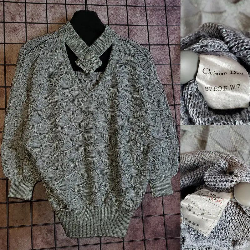 Dior Dior Summer Gray Cotton Blend Top 0089 Size M / US 6-8 / IT 42-44 - 3 Thumbnail